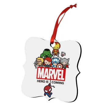 MARVEL, Christmas ornament polygon wooden 7.5cm