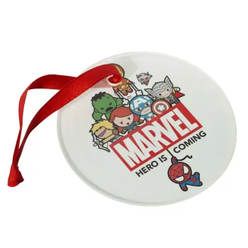 MARVEL, Στολίδι Χριστουγεννιάτικο στολίδι γυάλινο 9cm