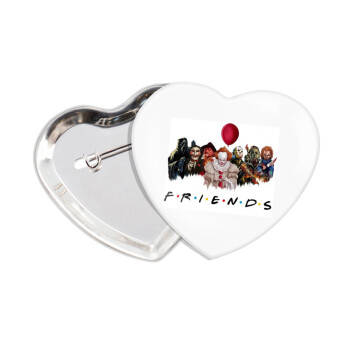 Halloween Friends, Κονκάρδα παραμάνα καρδιά (57x52mm)