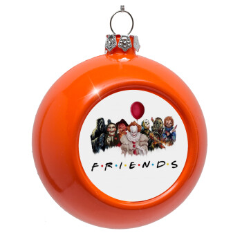 Halloween Friends, Orange Christmas tree ornament bauble 8cm