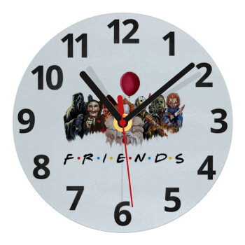 Halloween Friends, Ρολόι τοίχου γυάλινο (20cm)