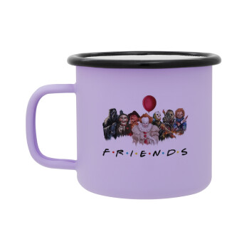 Halloween Friends, Κούπα Μεταλλική εμαγιέ ΜΑΤ Light Pastel Purple 360ml