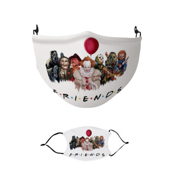 Halloween Friends, Μάσκα υφασμάτινη παιδική πολλαπλών στρώσεων με υποδοχή φίλτρου