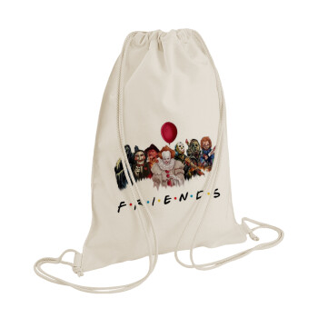 Halloween Friends, Backpack bag GYMBAG natural (28x40cm)