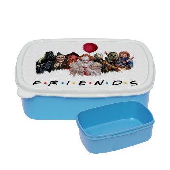 Halloween Friends, ΜΠΛΕ παιδικό δοχείο φαγητού (lunchbox) πλαστικό (BPA-FREE) Lunch Βox M18 x Π13 x Υ6cm