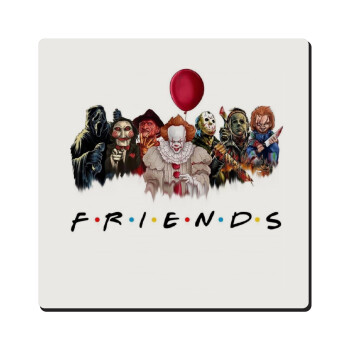 Halloween Friends, Τετράγωνο μαγνητάκι ξύλινο 6x6cm