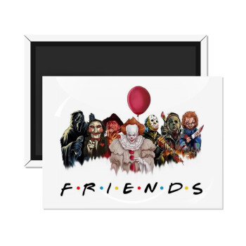 Halloween Friends, Ορθογώνιο μαγνητάκι ψυγείου διάστασης 9x6cm
