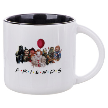 Halloween Friends, Κούπα κεραμική 400ml Λευκή/Μαύρη