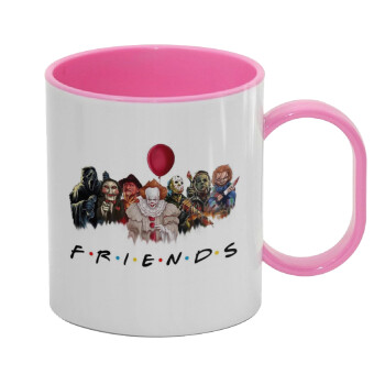 Halloween Friends, Κούπα (πλαστική) (BPA-FREE) Polymer Ροζ για παιδιά, 330ml