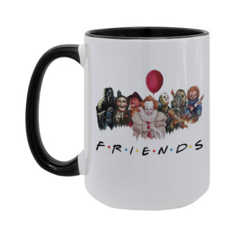 Halloween Friends, Κούπα Mega 15oz, κεραμική Μαύρη, 450ml