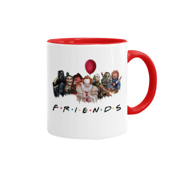 Halloween Friends, Mug colored red, ceramic, 330ml