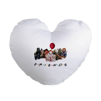 Halloween Friends, Μαξιλάρι καναπέ καρδιά 40x40cm περιέχεται το  γέμισμα