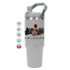 GREY color, 890ml (30oz) stainless Steel Tumbler with Handle
