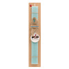 Easter Set, wooden keychain & aromatic flat Easter candle (30cm) (TURQUOISE)