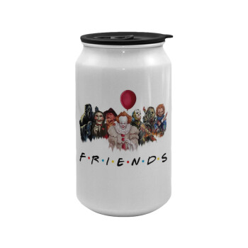 Halloween Friends, Κούπα ταξιδιού μεταλλική με καπάκι (tin-can) 500ml