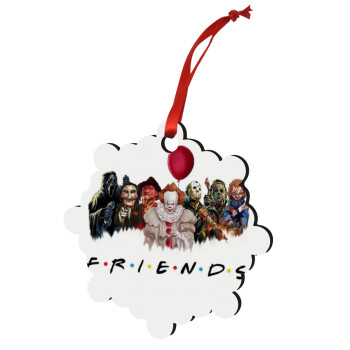 Halloween Friends, Στολίδι Χριστουγεννιάτικο στολίδι snowflake ξύλινο 7.5cm