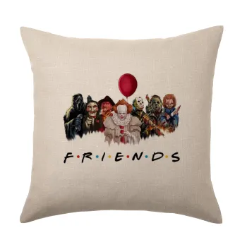 Halloween Friends, Μαξιλάρι καναπέ ΛΙΝΟ 40x40cm περιέχεται το  γέμισμα
