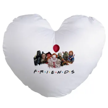 Halloween Friends, Μαξιλάρι καναπέ καρδιά 40x40cm περιέχεται το  γέμισμα