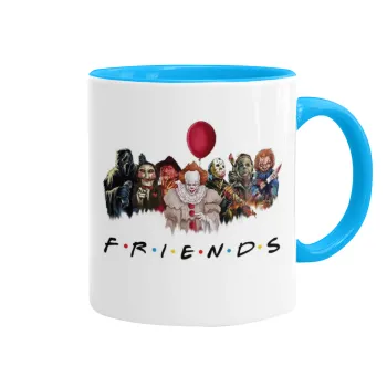 Halloween Friends, Κούπα χρωματιστή γαλάζια, κεραμική, 330ml
