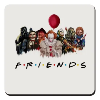 Halloween Friends, Τετράγωνο μαγνητάκι ξύλινο 9x9cm