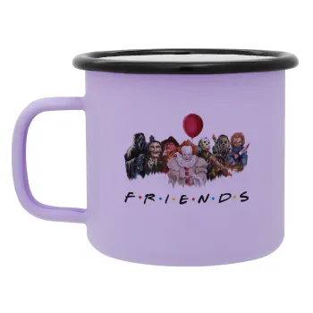 Halloween Friends, Κούπα Μεταλλική εμαγιέ ΜΑΤ Light Pastel Purple 360ml