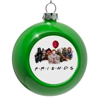 Halloween Friends, Green Christmas tree ornament bauble 8cm
