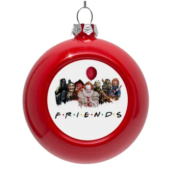 Halloween Friends, Red Christmas tree ornament bauble 8cm