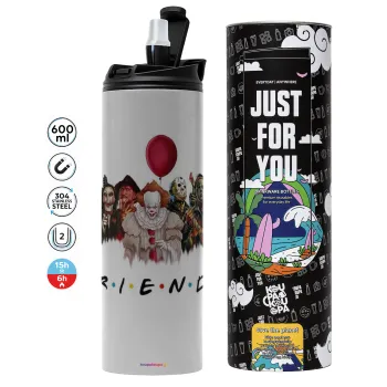 Halloween Friends, Tumbler stainless steel GREY 600ml
