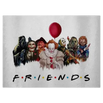 Halloween Friends, Επιφάνεια κοπής γυάλινη (38x28cm)