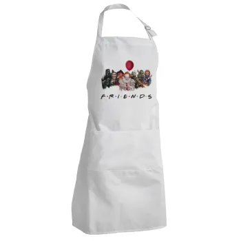 Halloween Friends, Adult Chef Apron (with sliders and 2 pockets)