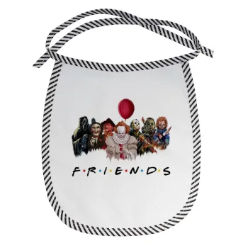 Halloween Friends, Σαλιάρα μωρού αλέκιαστη με κορδόνι Μαύρη