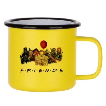 Halloween Friends, Metallic enamel MATT Yellow cup 360ml