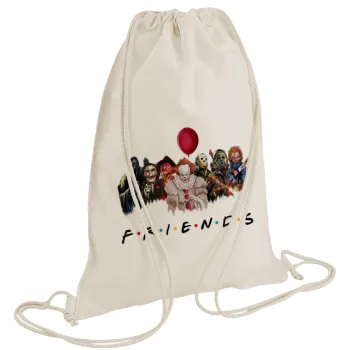 Halloween Friends, Backpack bag GYMBAG natural (28x40cm)