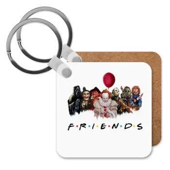 Halloween Friends, Μπρελόκ Ξύλινο τετράγωνο MDF