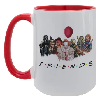 Halloween Friends, Κούπα Mega 15oz, κεραμική Κόκκινη, 450ml