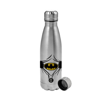 Hero batman, Μεταλλικό παγούρι νερού, ανοξείδωτο ατσάλι, 750ml