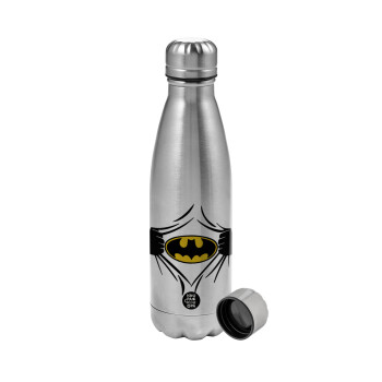 Hero batman, Metallic water bottle, stainless steel, 750ml