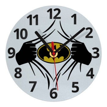 Hero batman, Ρολόι τοίχου γυάλινο (20cm)