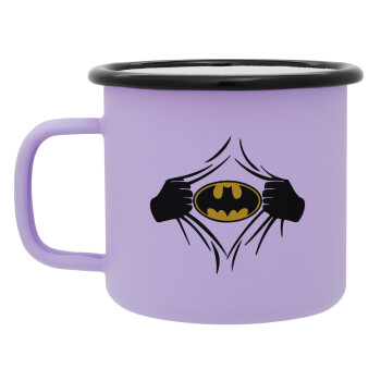Hero batman, Κούπα Μεταλλική εμαγιέ ΜΑΤ Light Pastel Purple 360ml