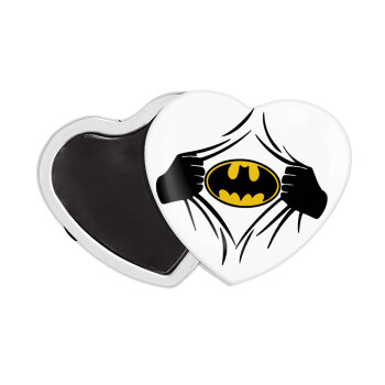 Hero batman, Μαγνητάκι καρδιά (57x52mm)