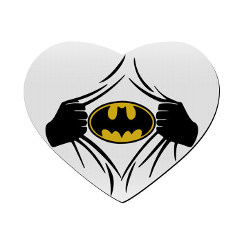 Hero batman, Mousepad heart 23x20cm