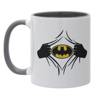 Hero batman, Mug colored grey, ceramic, 330ml