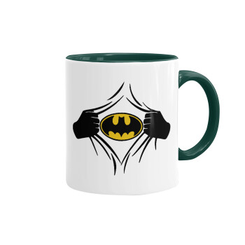 Hero batman, Mug colored green, ceramic, 330ml
