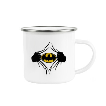 Hero batman, Κούπα Μεταλλική εμαγιέ λευκη 360ml