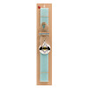 Easter Set, wooden keychain & aromatic flat Easter candle (30cm) (TURQUOISE)