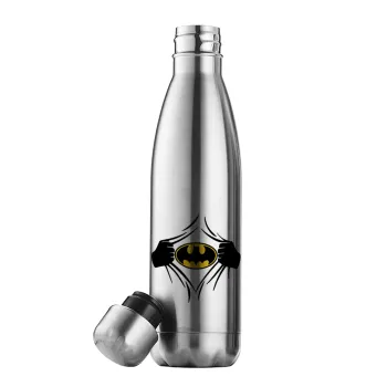 Hero batman, Μεταλλικό παγούρι θερμός Inox (Stainless steel), διπλού τοιχώματος, 500ml