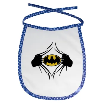 Hero batman, Σαλιάρα μωρού αλέκιαστη με κορδόνι Μπλε