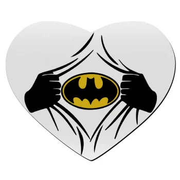 Hero batman, Mousepad καρδιά 23x20cm