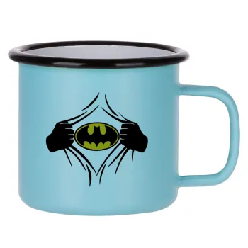 Hero batman, Κούπα Μεταλλική εμαγιέ ΜΑΤ σιέλ 360ml