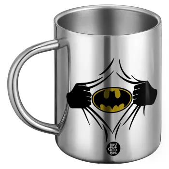Hero batman, Ανοξείδωτη Μεταλλική Κούπα 450ml - Διπλού Τοιχώματος